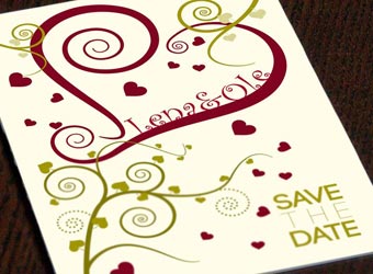 Save-the-Date-Karte für eine Hochzeit - Gestaltung und Umsetzung einer Save-the-Date-Karte
